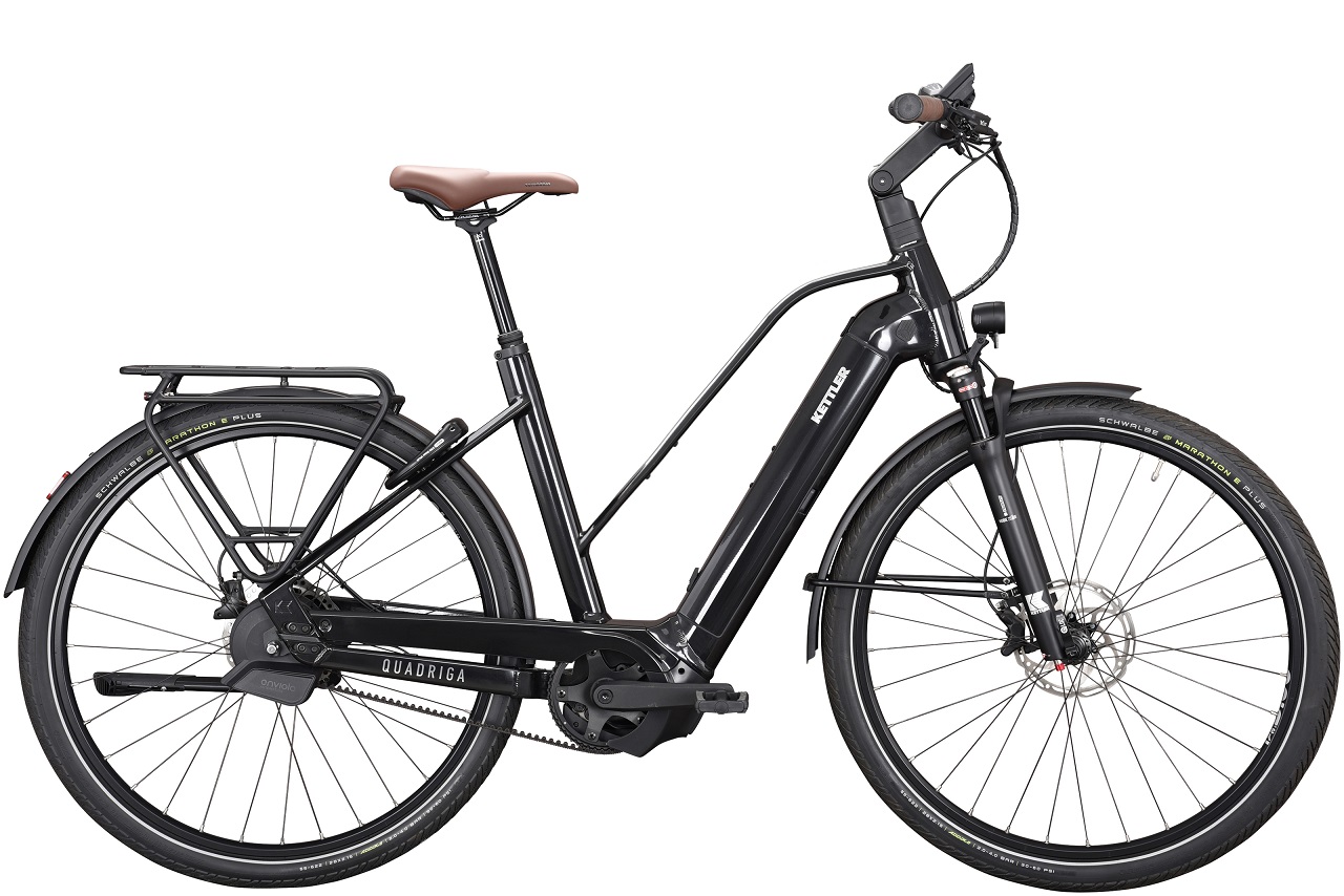 E-Bike Kettler Quadriga Pro Belt Automatic 750 Wh Damen Trapez schw 48 cm