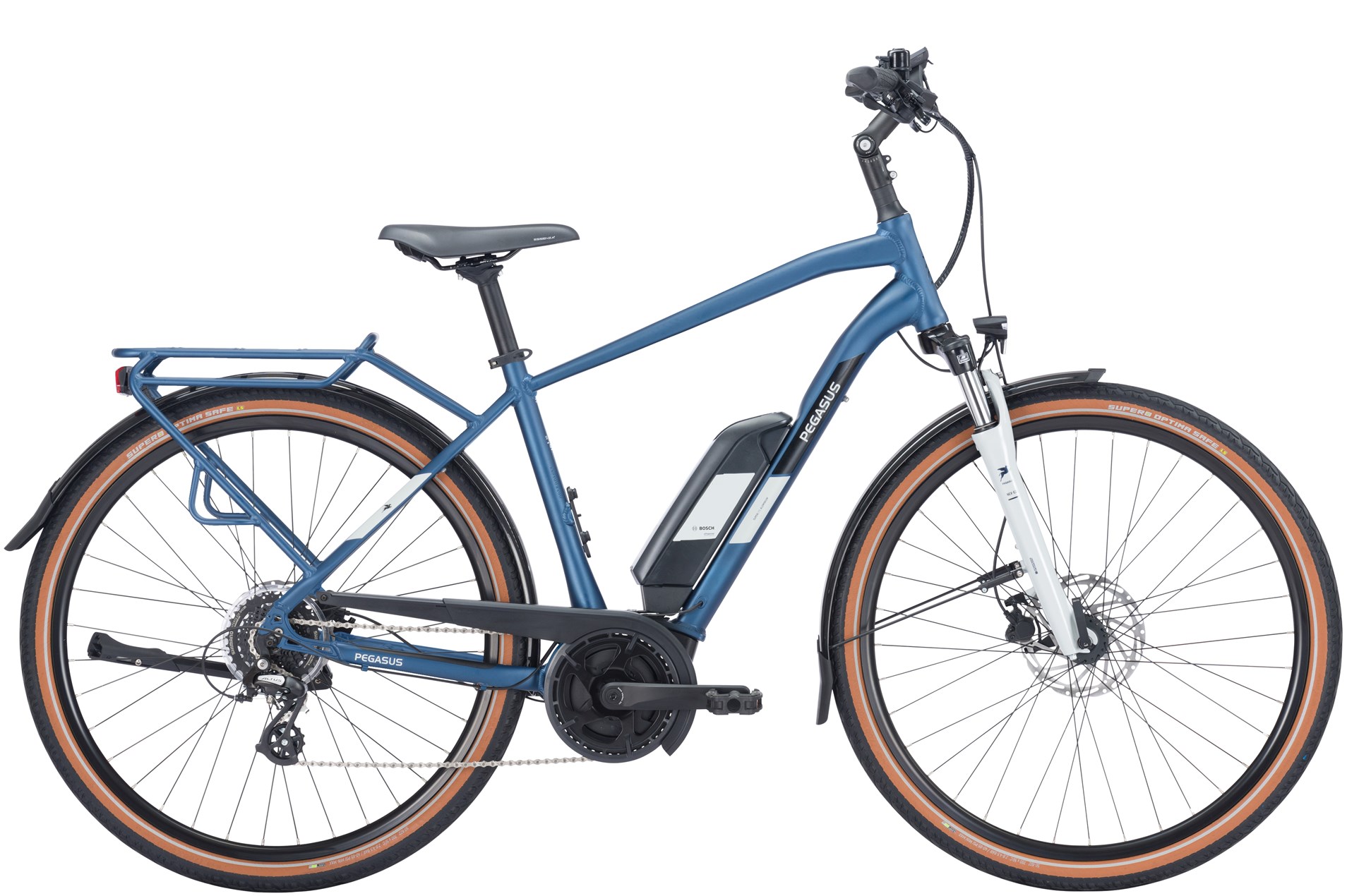 E-Bike Pegasus Solero E8 Plus 500 Wh Herren blau 2024 60 cm