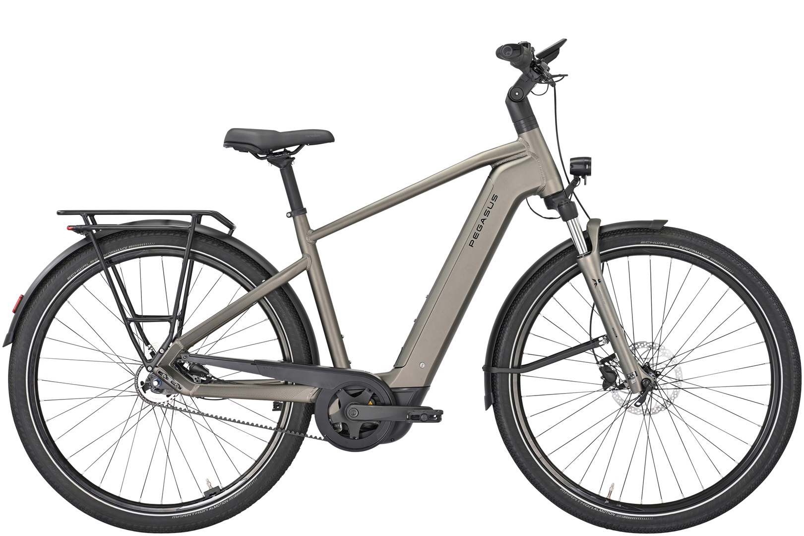 E-Bike Pegasus Premio EVO 5F Belt 800 Wh Herren braun 2025 50 cm