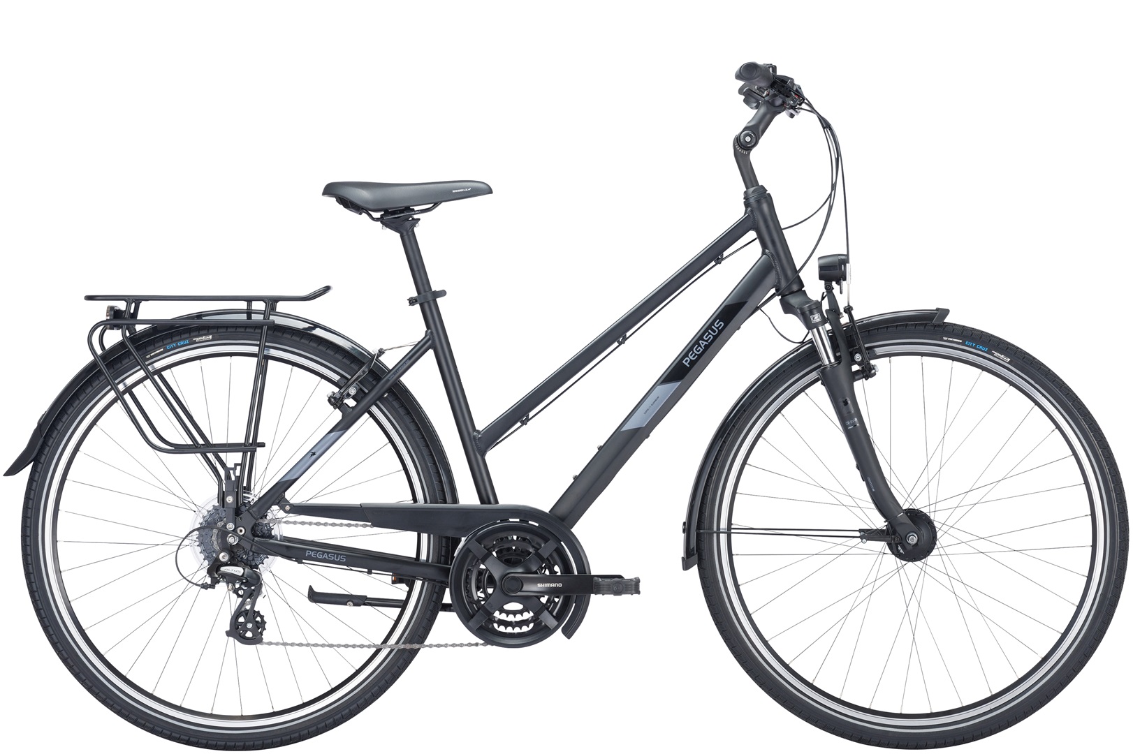 Fahrrad Pegasus Solero SL 24 Damen Trapez schwarz 2024 55 cm
