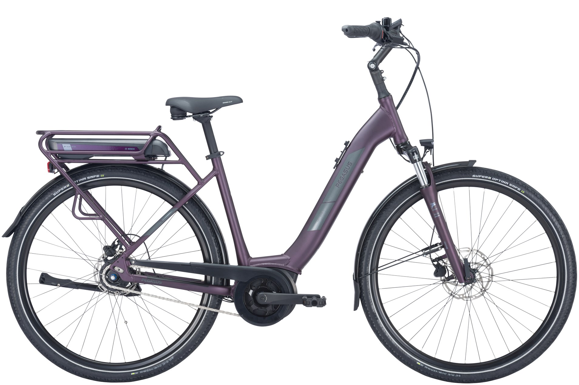 E-Bike Pegasus Solero E8R Plus 400 Wh Damen lila 2024 55 cm