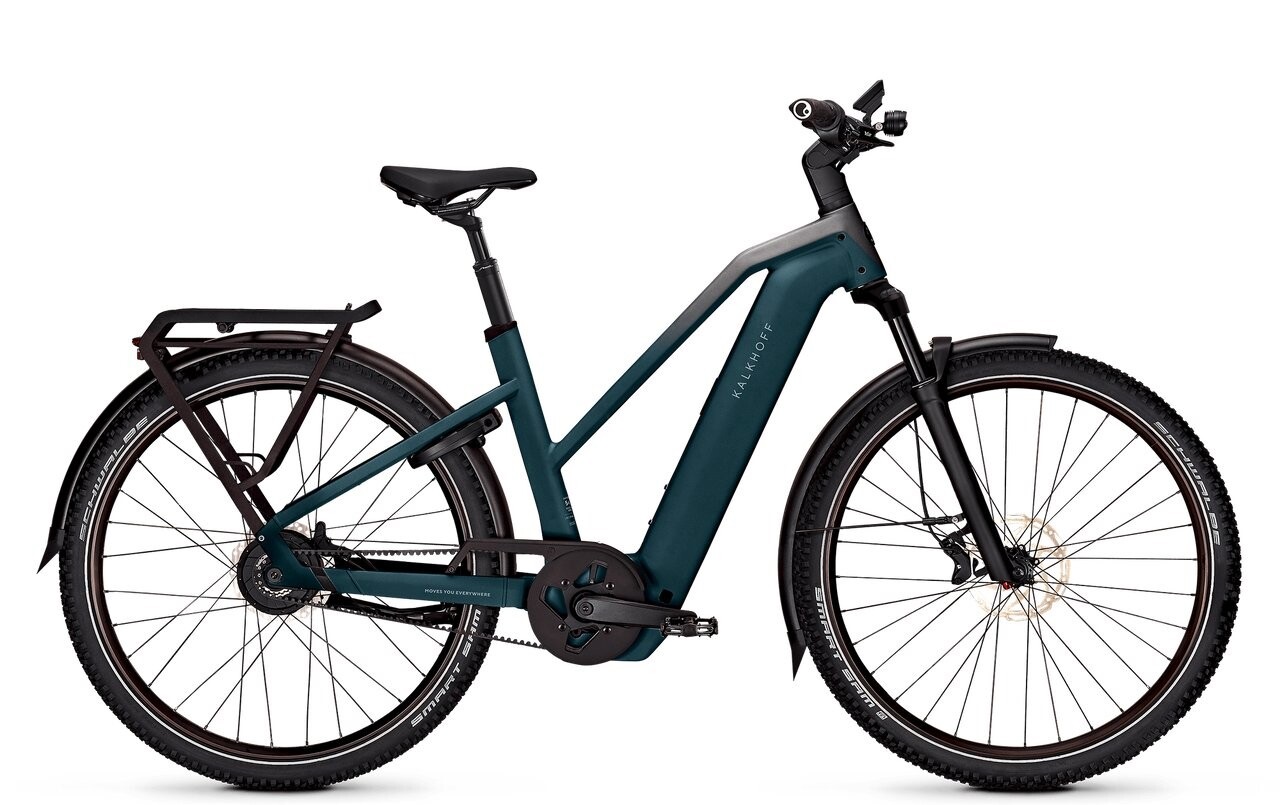 E-Bike Kalkhoff Entice 5+ Advance Belt 800 Wh Damen Trapez grün 202 53 cm