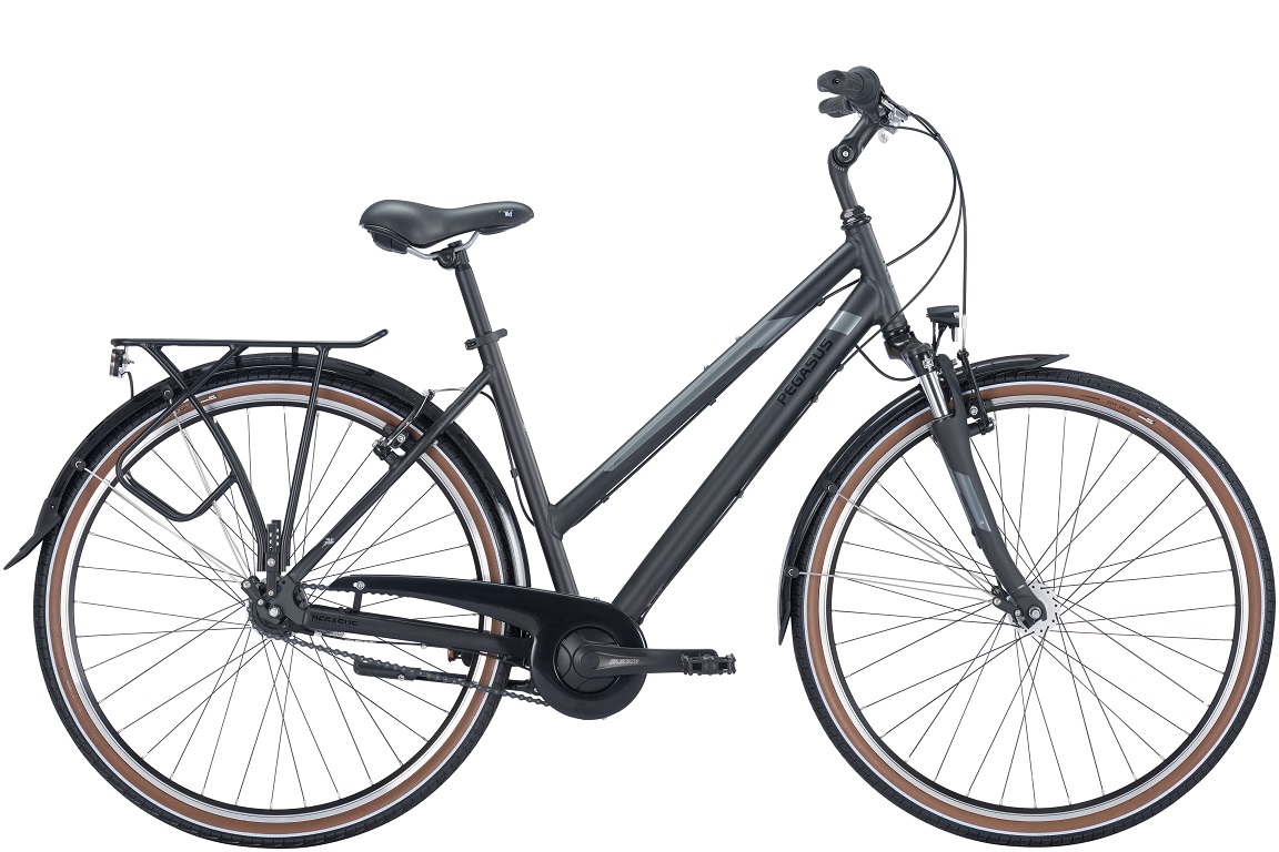 Fahrrad Pegasus Piazza 7 Damen Trapez schwarz 2025 55 cm