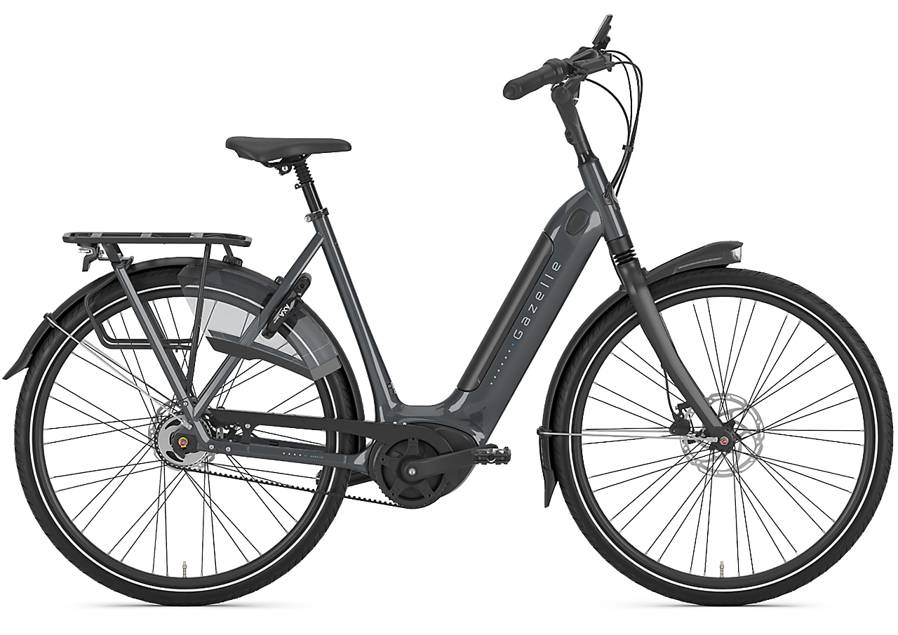 E-Bike Hollandrad Gazelle Arroyo C5 HMB Elite 500 Wh Damen grau 2024 46 cm
