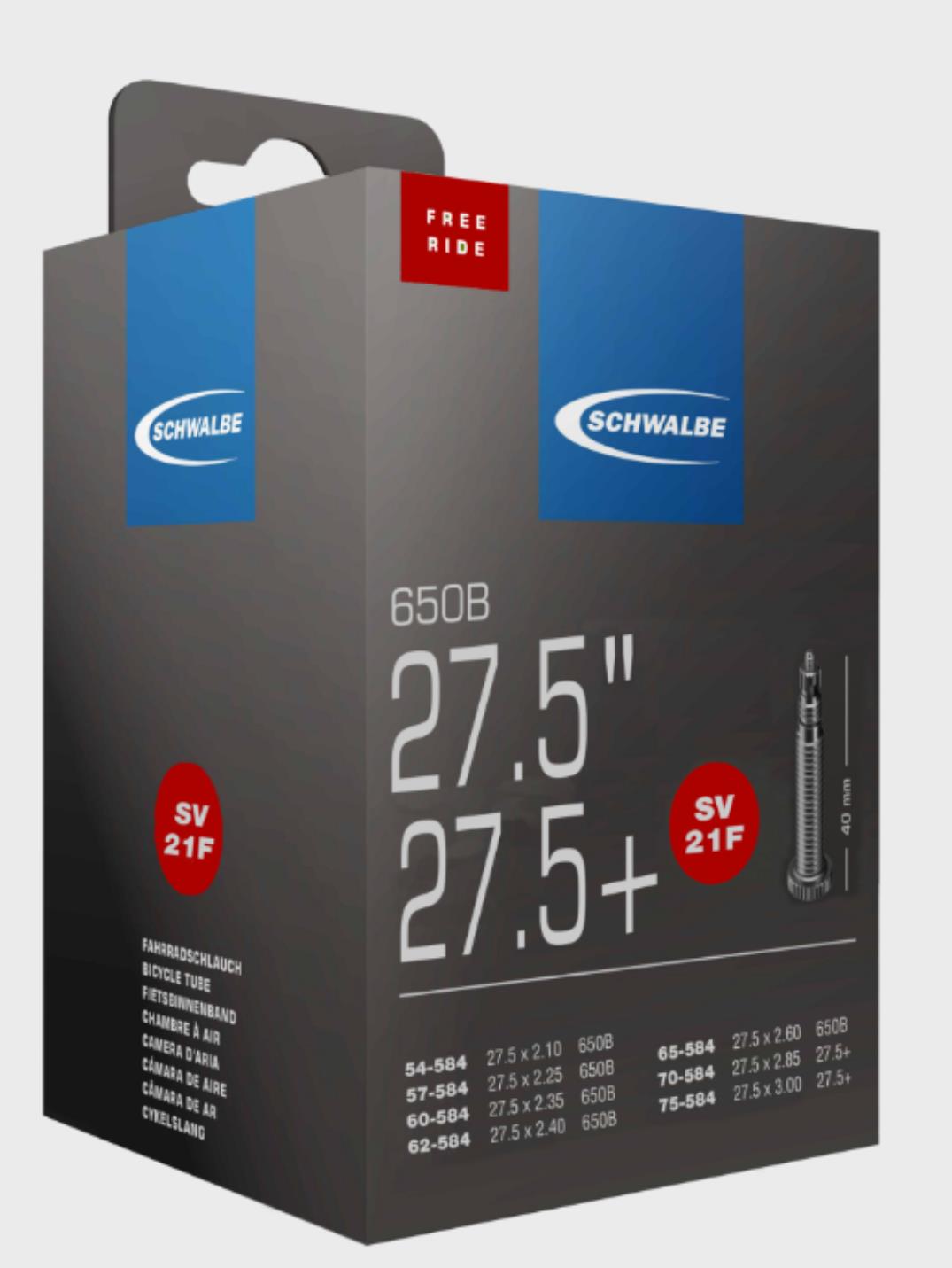 Schwalbe Schlauch Nr. 21 F 27,5''/27,5''+ SV/Sclaverand/fran