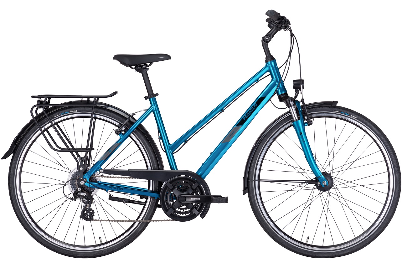 Fahrrad Pegasus Solero SL 24 Damen Trapez blau 2026 55 cm