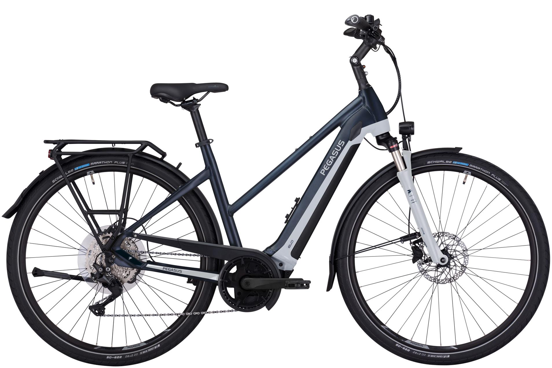 E-Bike Pegasus Premio Evo 10 Lite 625 Wh Damen Trapez blau 22/23 45 cm