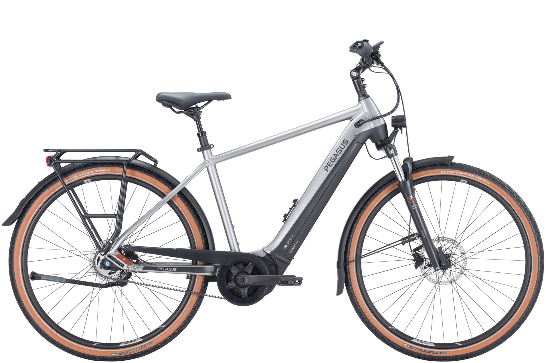 E-Bike Cityrad Pegasus Premio Evo 5R Belt 750 Wh Herren silber 2024 55 cm