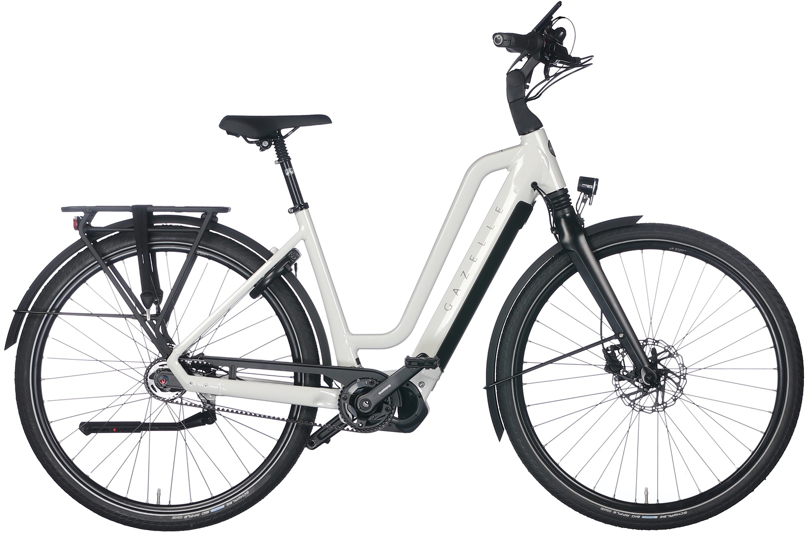 E-Bike Hollandrad Gazelle Chamonix C5 HMS 630 Wh Damen weiß 2024 57 cm