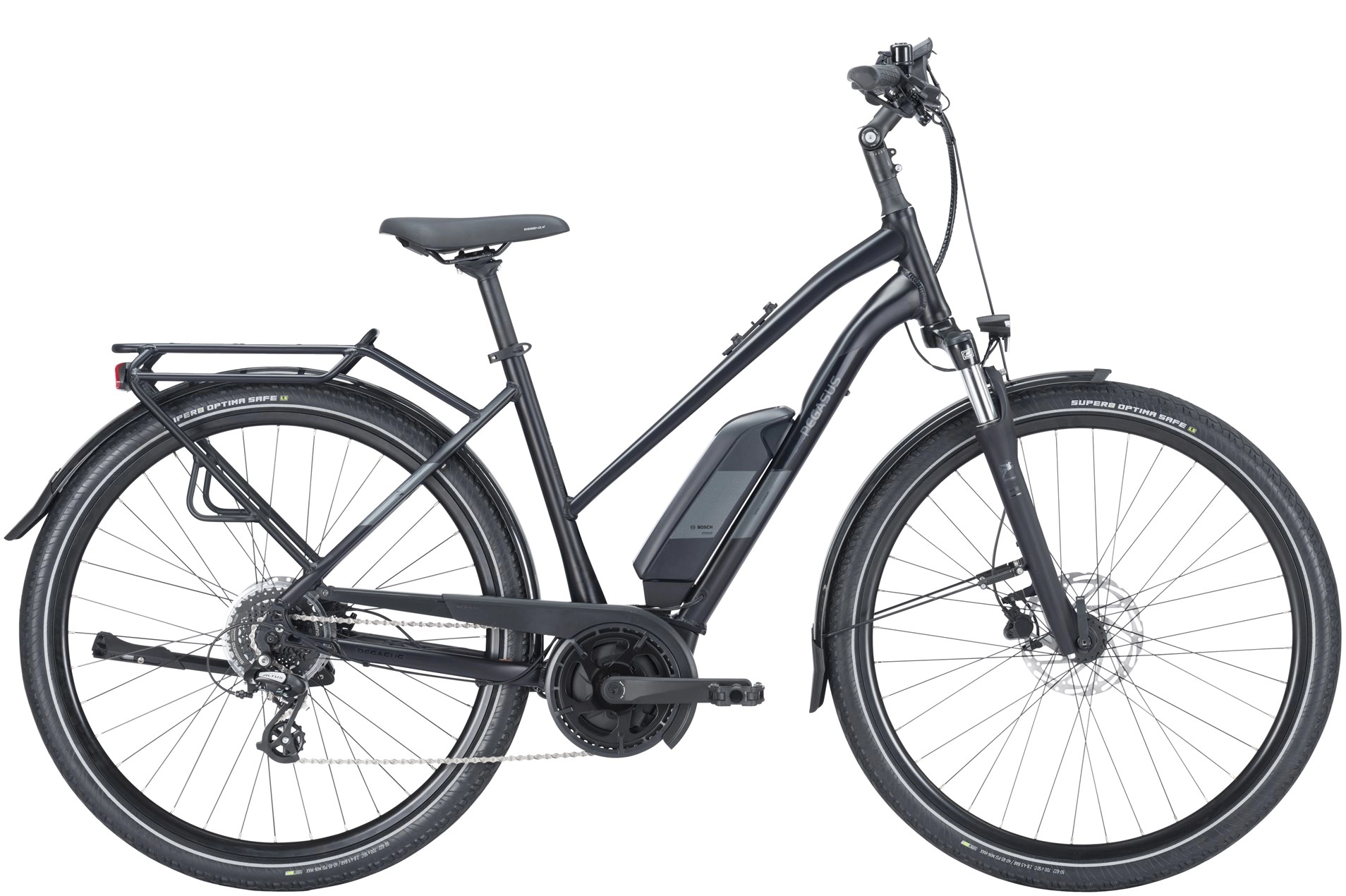 Pegasus Solero E8 Plus 500 Wh Damen Trapez schwarz 2024