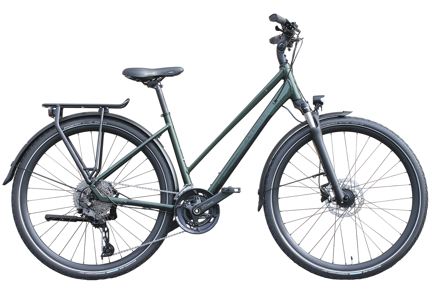 Trekkingrad Kalkhoff Endeavour 22 Damen Trapez grün 2024 45 cm