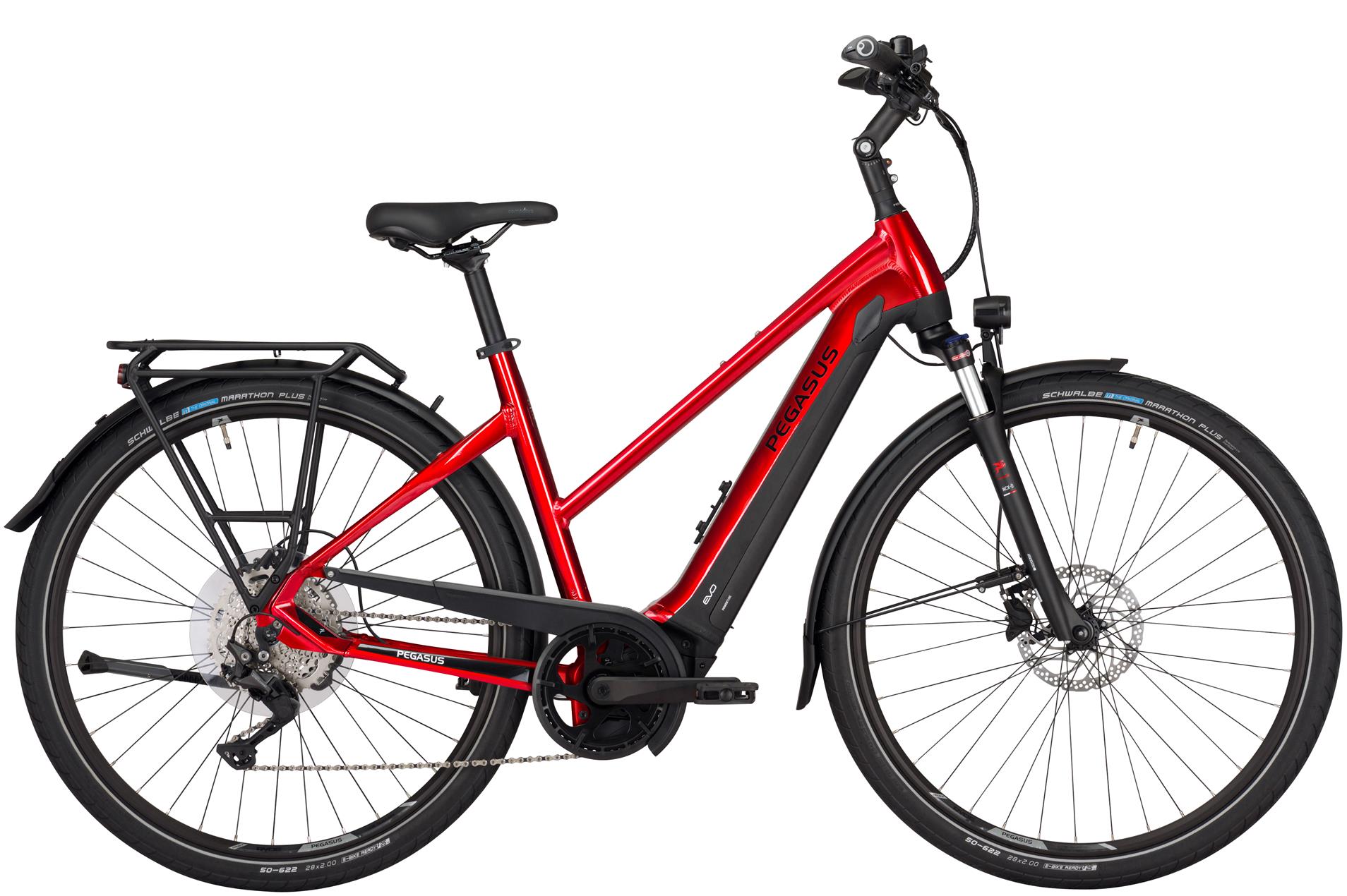 E-Bike Pegasus Premio Evo 10 Lite 625 Wh Damen Trapez rot 2022/2023 45 cm