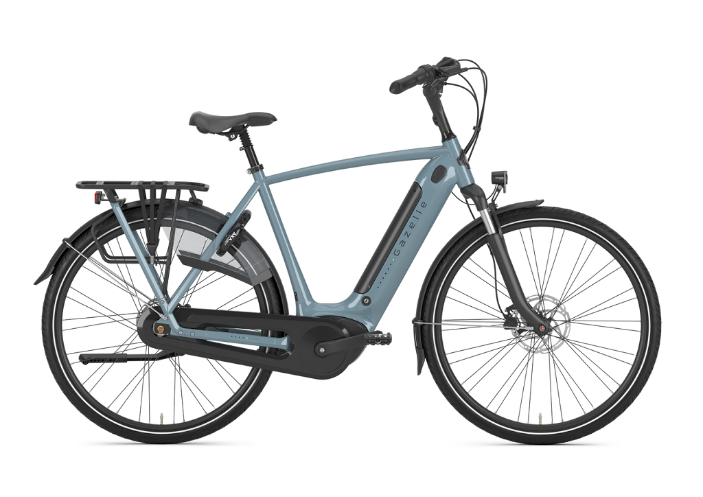 E-Bike Hollandrad Gazelle Grenoble C7+ HMB 500 Wh Herren grau 2024 57 cm