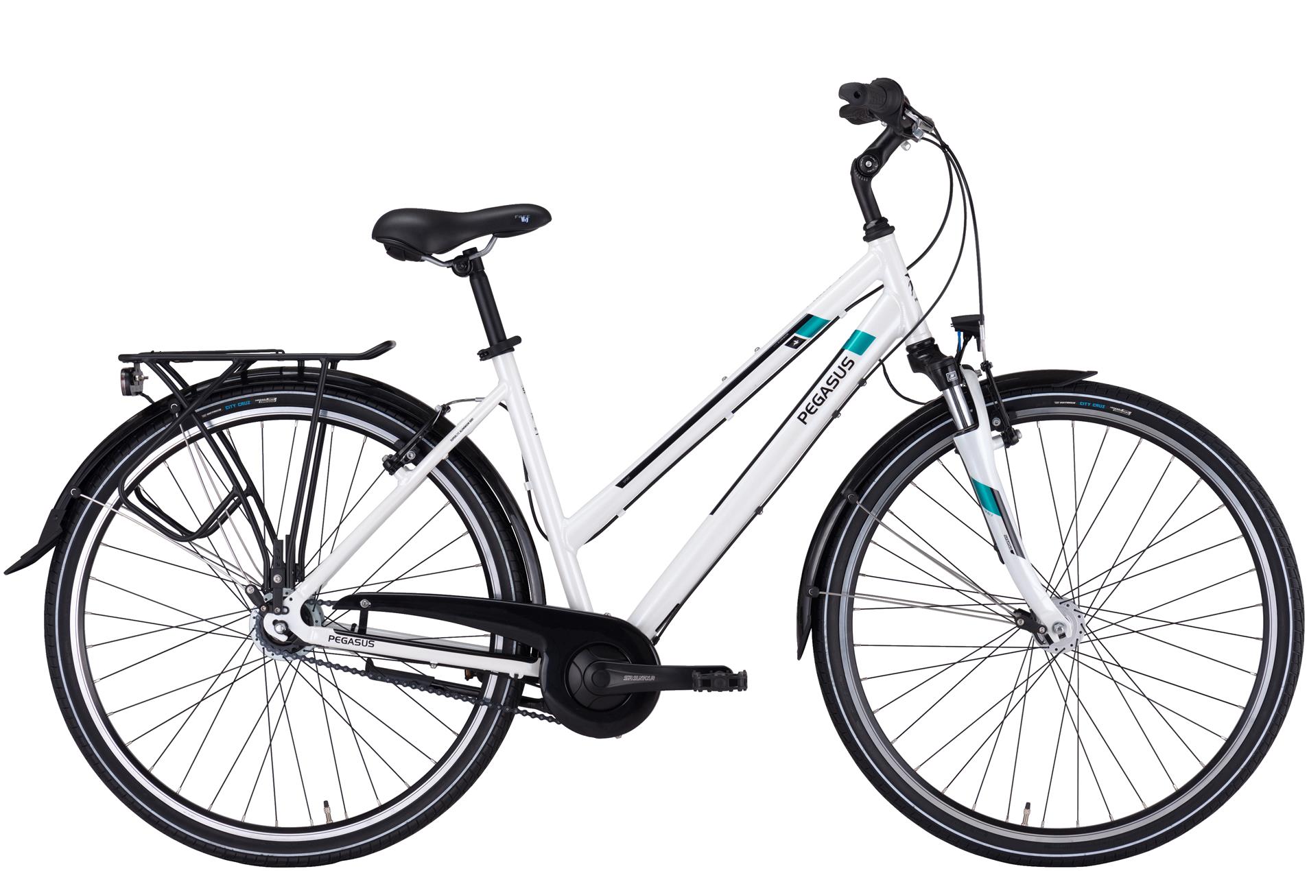Citybike Pegasus Piazza 7 Damen Trapez weiß 2025 55 cm