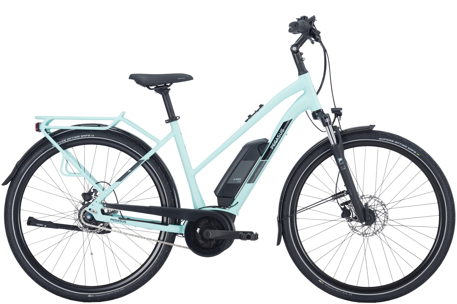 E-Bike Pegasus Solero E8R Plus 500 Wh Damen Trapez mint 2024 45 cm