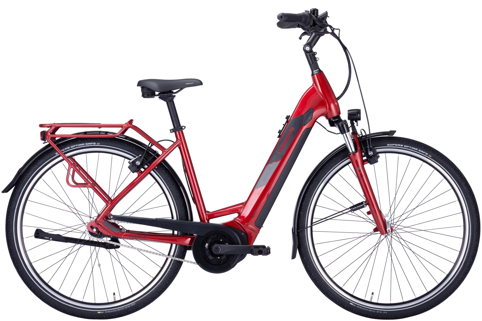 E-Bike Pegasus Solero EVO 7R Plus 400 Wh Damen rot 2024 55 cm