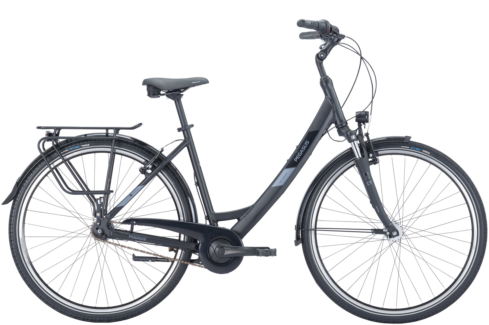 Citybike Pegasus Solero SL 7 Damen schwarz 2025 45 cm