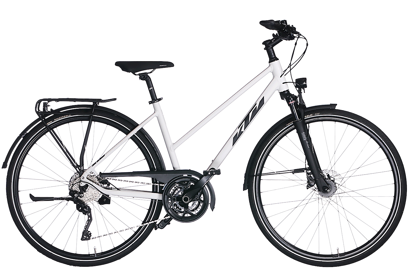 Fahrrad KTM Veneto Light Disc Damen Trapez weiß 2024 56 cm