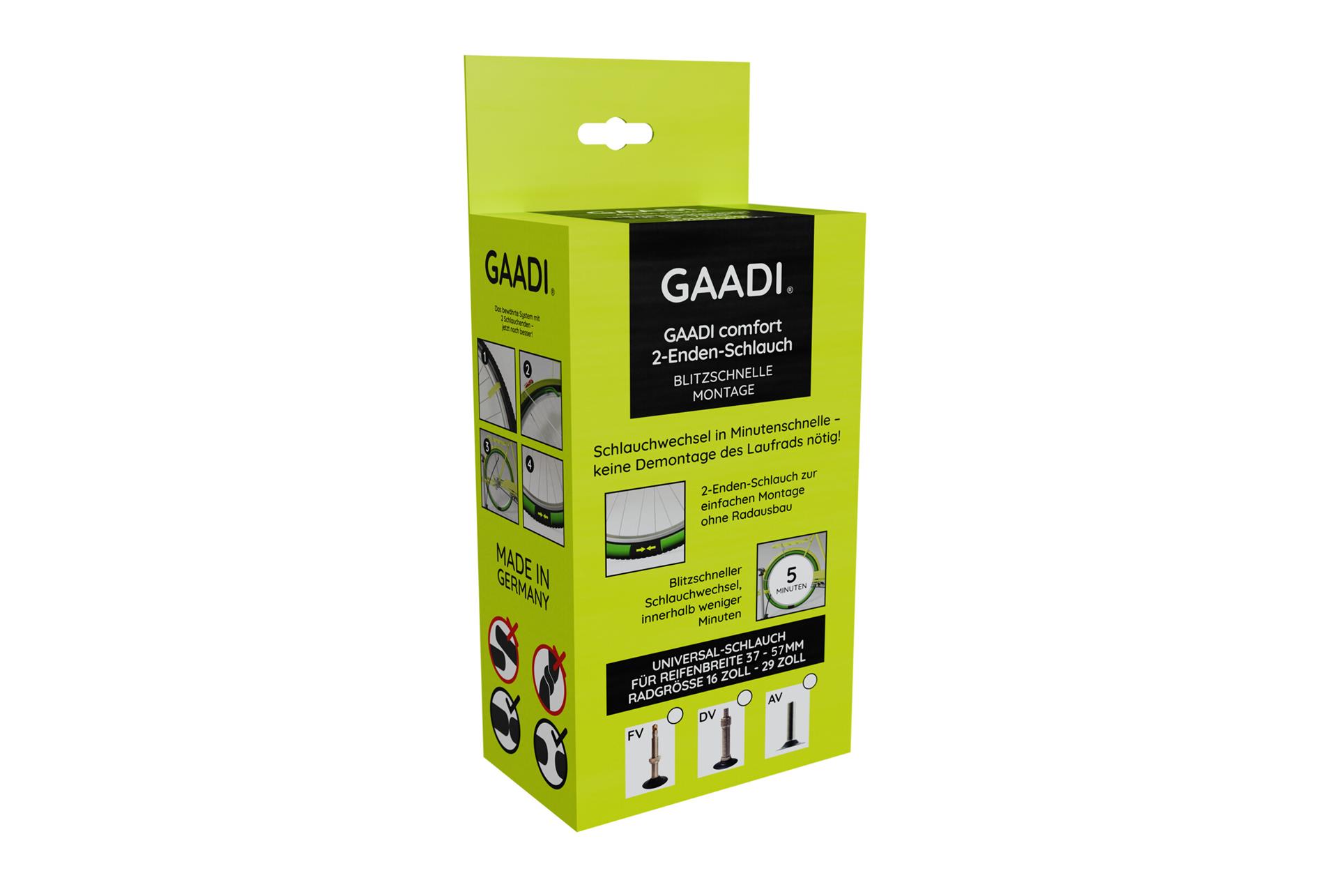 Gaadi Comfort 2 Enden AV/Schrader/Auto
