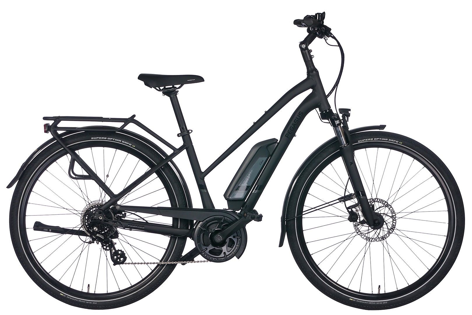 E-Bike Pegasus Solero E8 Plus 400 Wh Damen Trapez schwarz 2022/2023 45 cm
