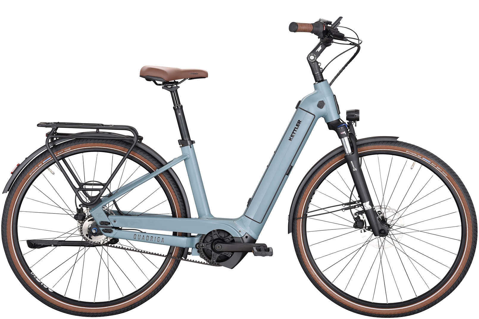 E-Bike Cityrad Kettler Quadriga P5 Belt RT 625 Wh Damen blau 2025 48 cm