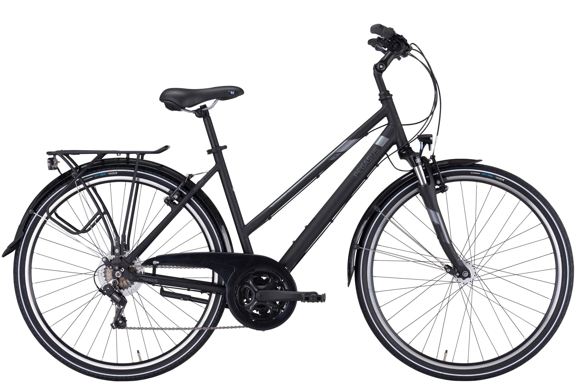 Fahrrad Pegasus Piazza 21 Damen Trapez schwarz 2024 45 cm