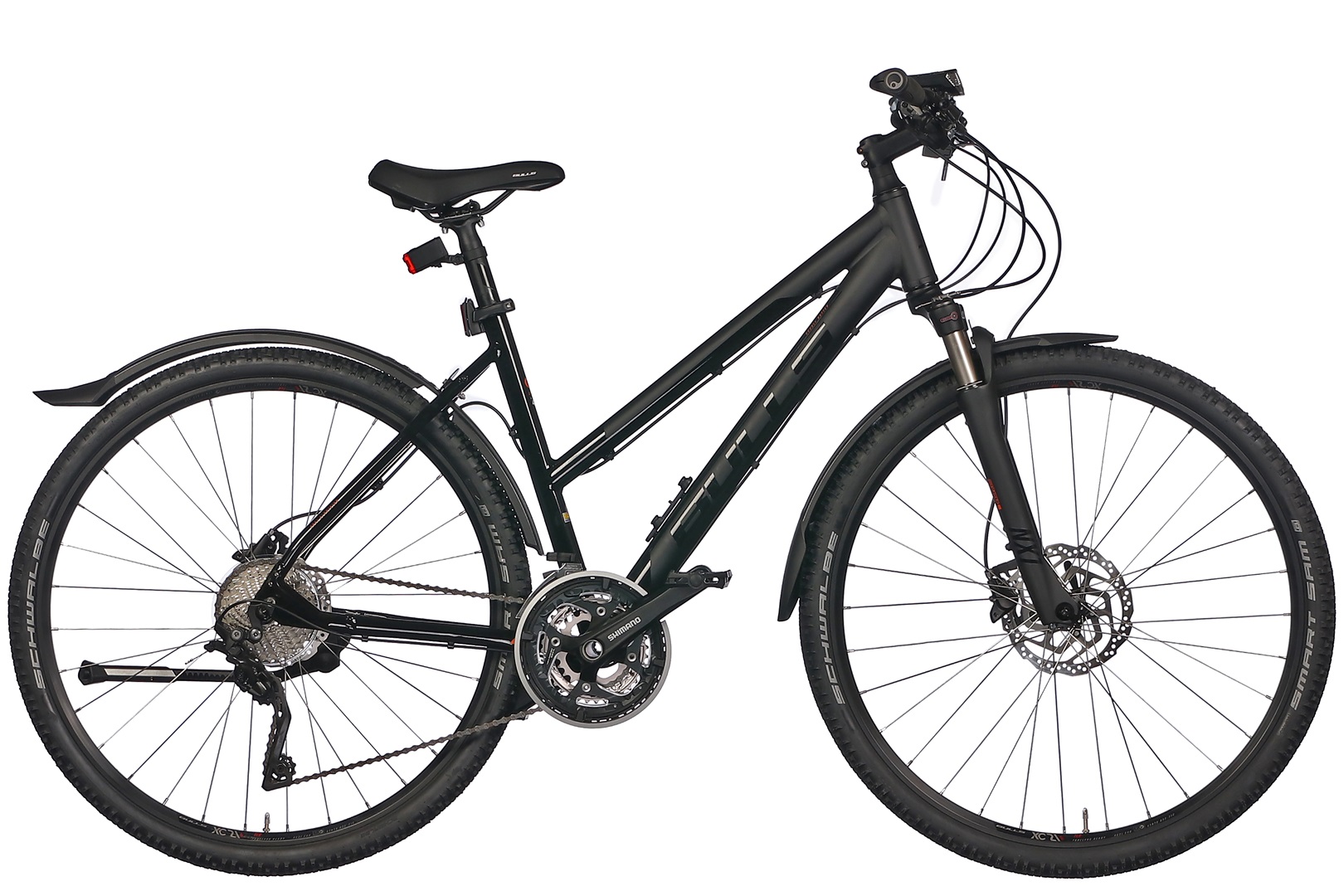 Crossbike Bulls Cross Mover mit Straßenausstattung Damen schwarz 44 cm
