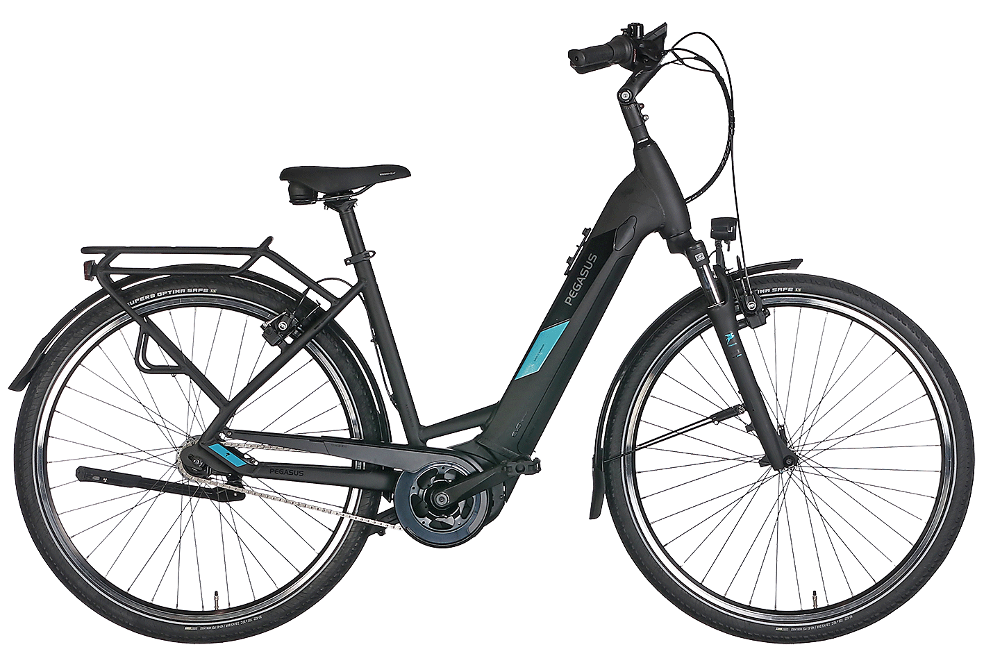 E-Bike Pegasus Solero EVO 7R Plus 500 Wh Damen schwarz 2024 50 cm