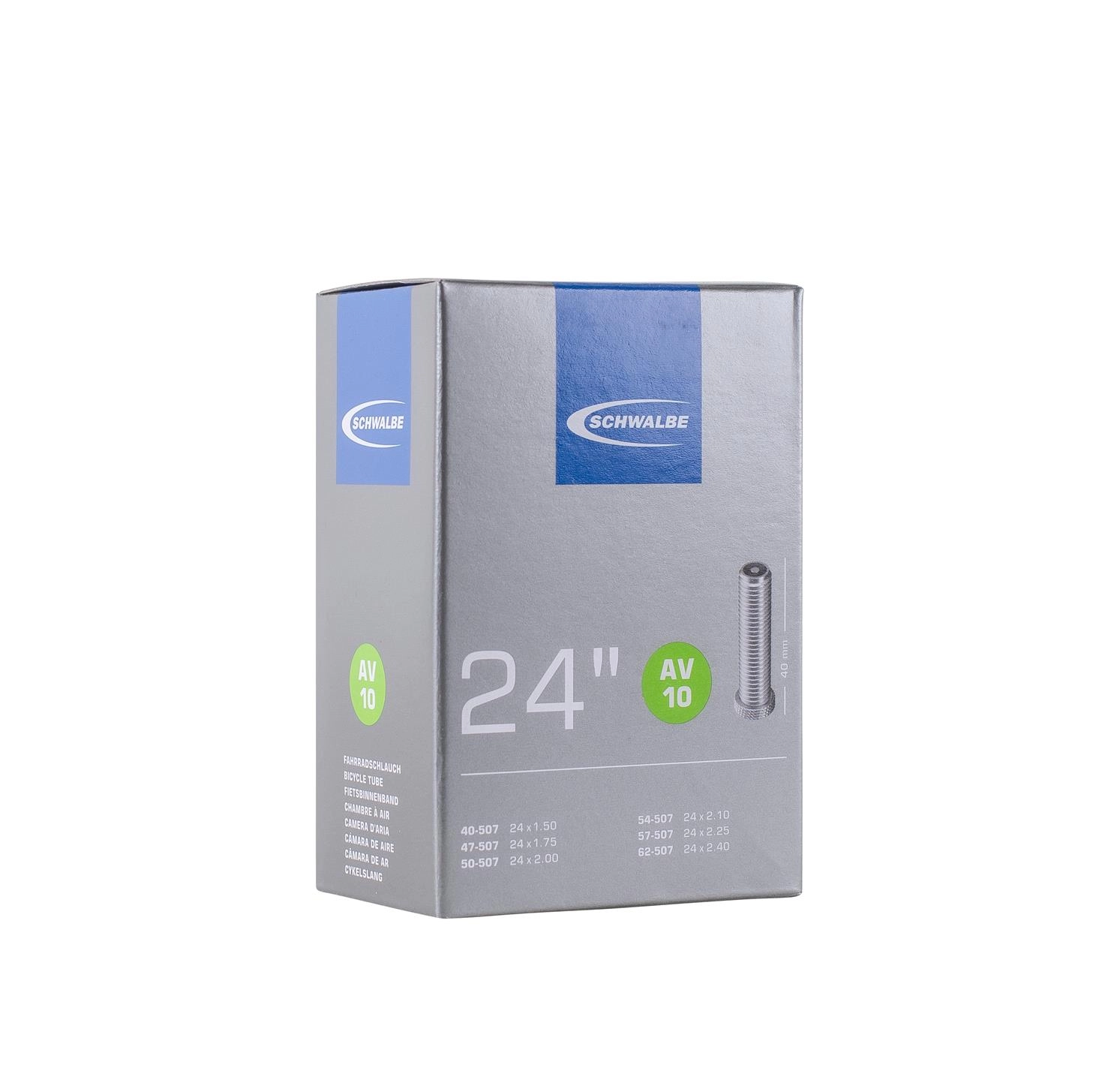 Chambre à Air Schwalbe SV 9C Pour Vélo 24 Pouces - Valve Presta, Noir, Extrêmement Fiable - 2