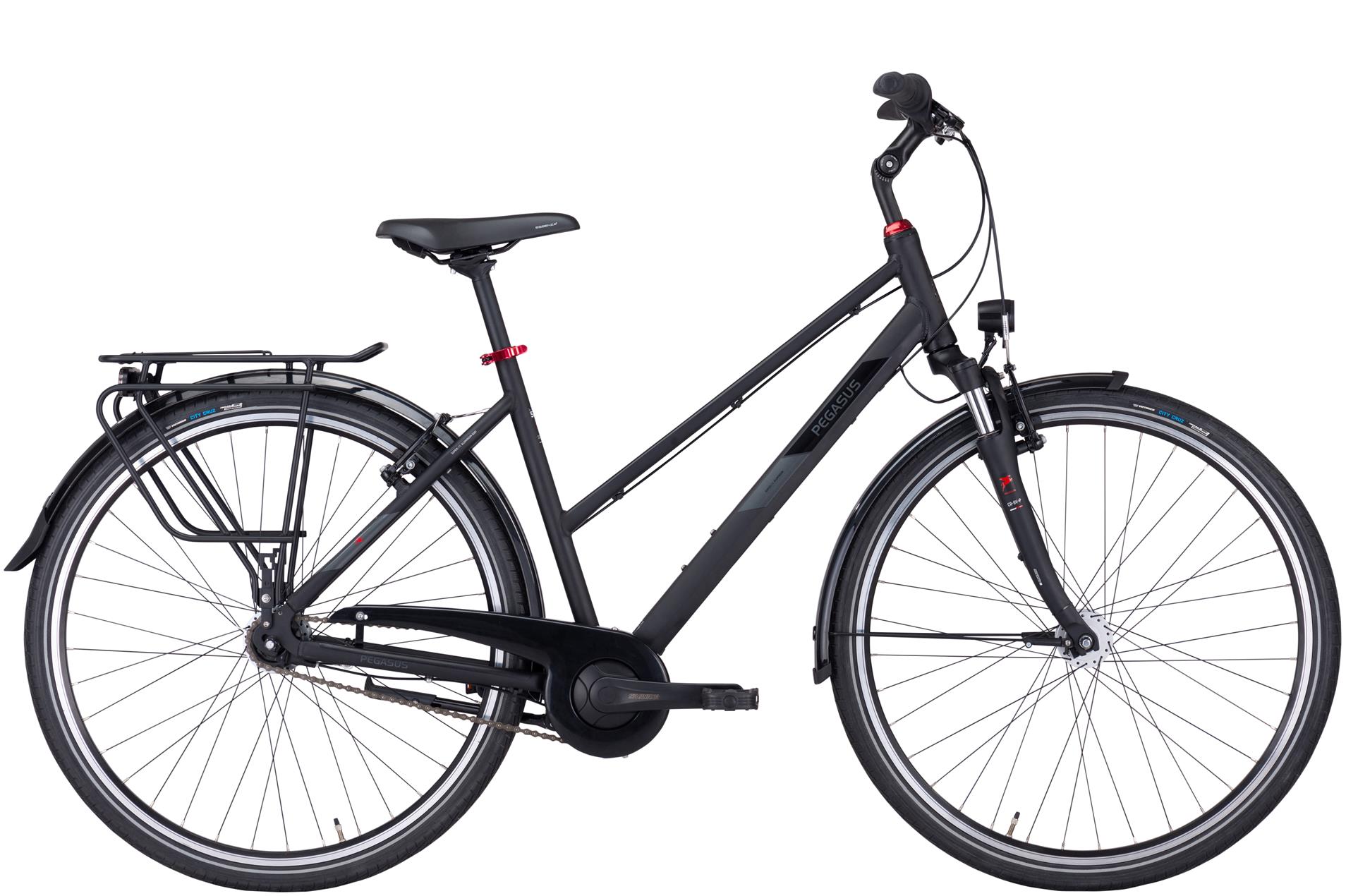 Citybike Pegasus Solero SL 7 Damen Trapez schwarz 2025 50 cm