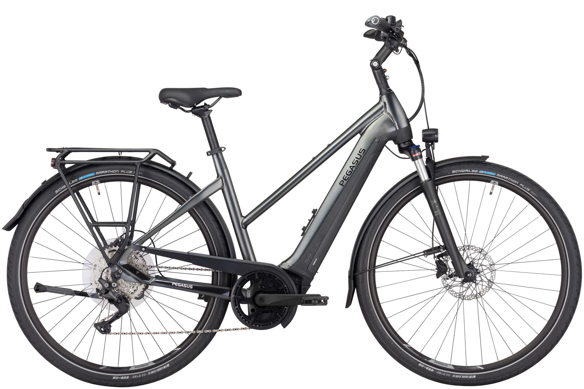 E-Bike Pegasus Premio Evo 10 Lite 750 Wh Damen Trapez anthrazit 202 45 cm