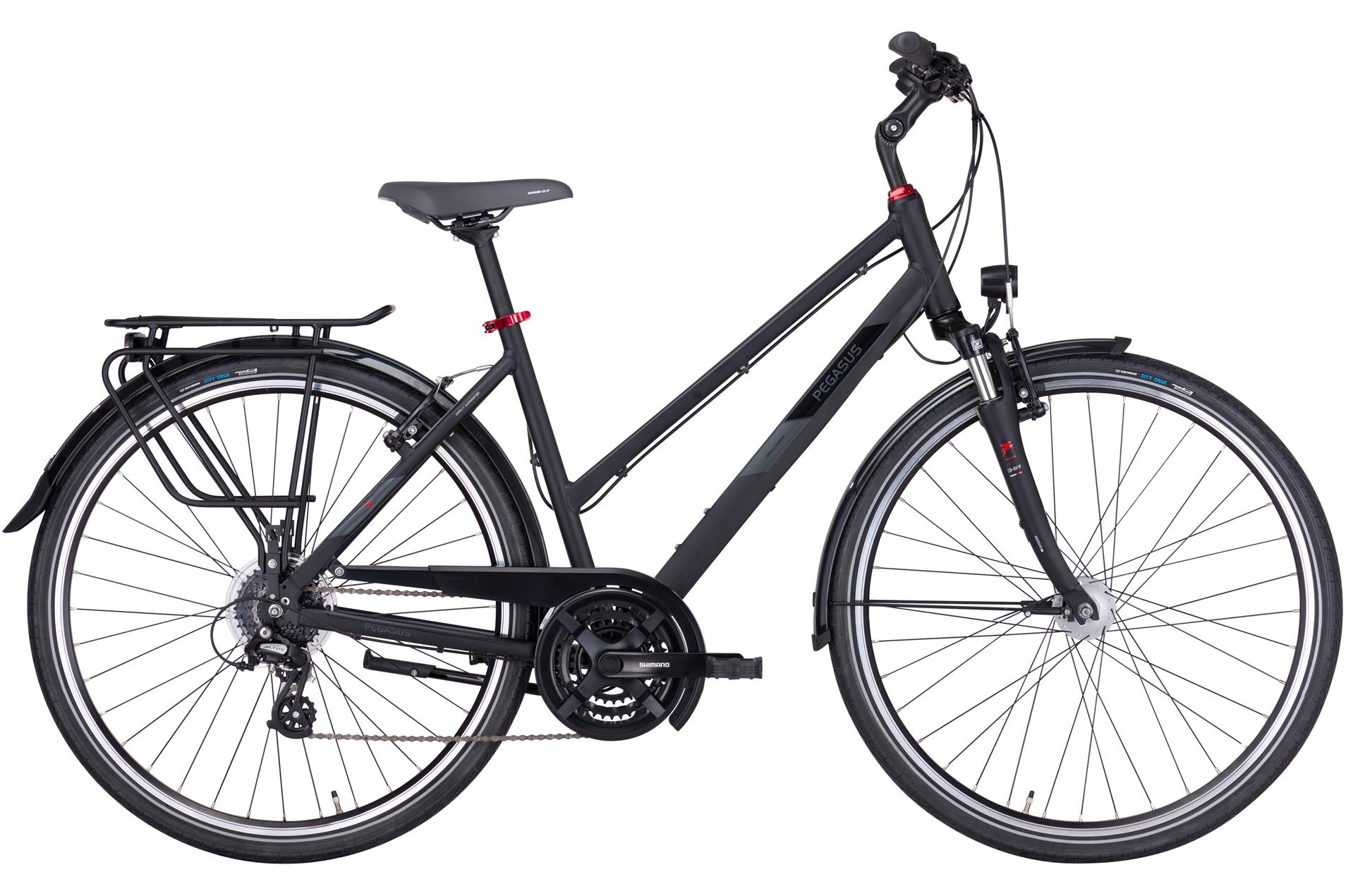 Trekkingrad Pegasus Solero SL 24 Damen Trapez schwarz 2026 55 cm