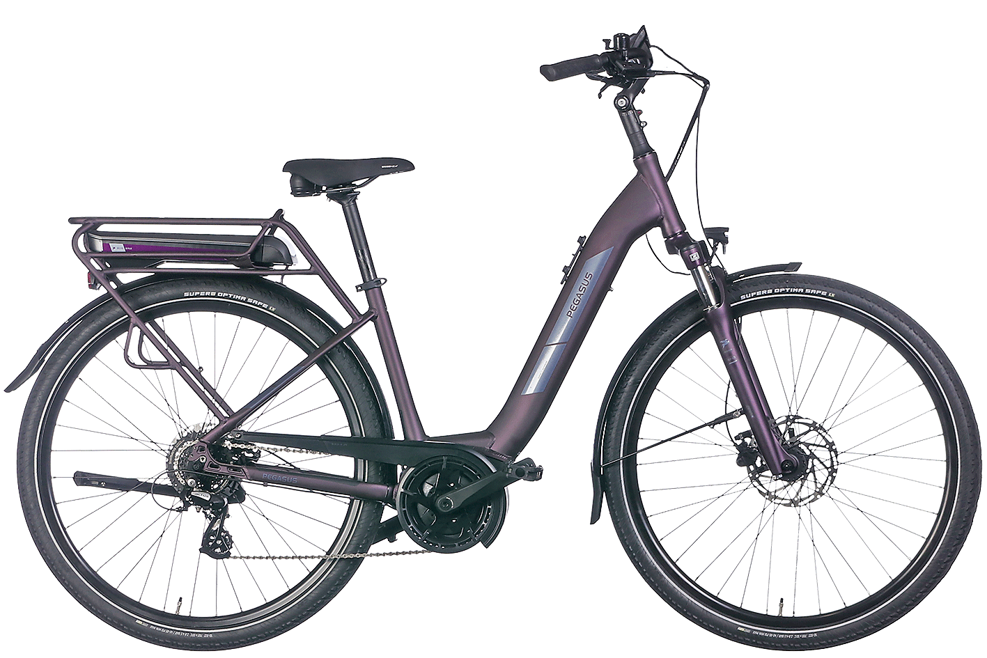 E-Bike Pegasus Solero E8 Plus 500 Wh Damen lila 2024 45 cm
