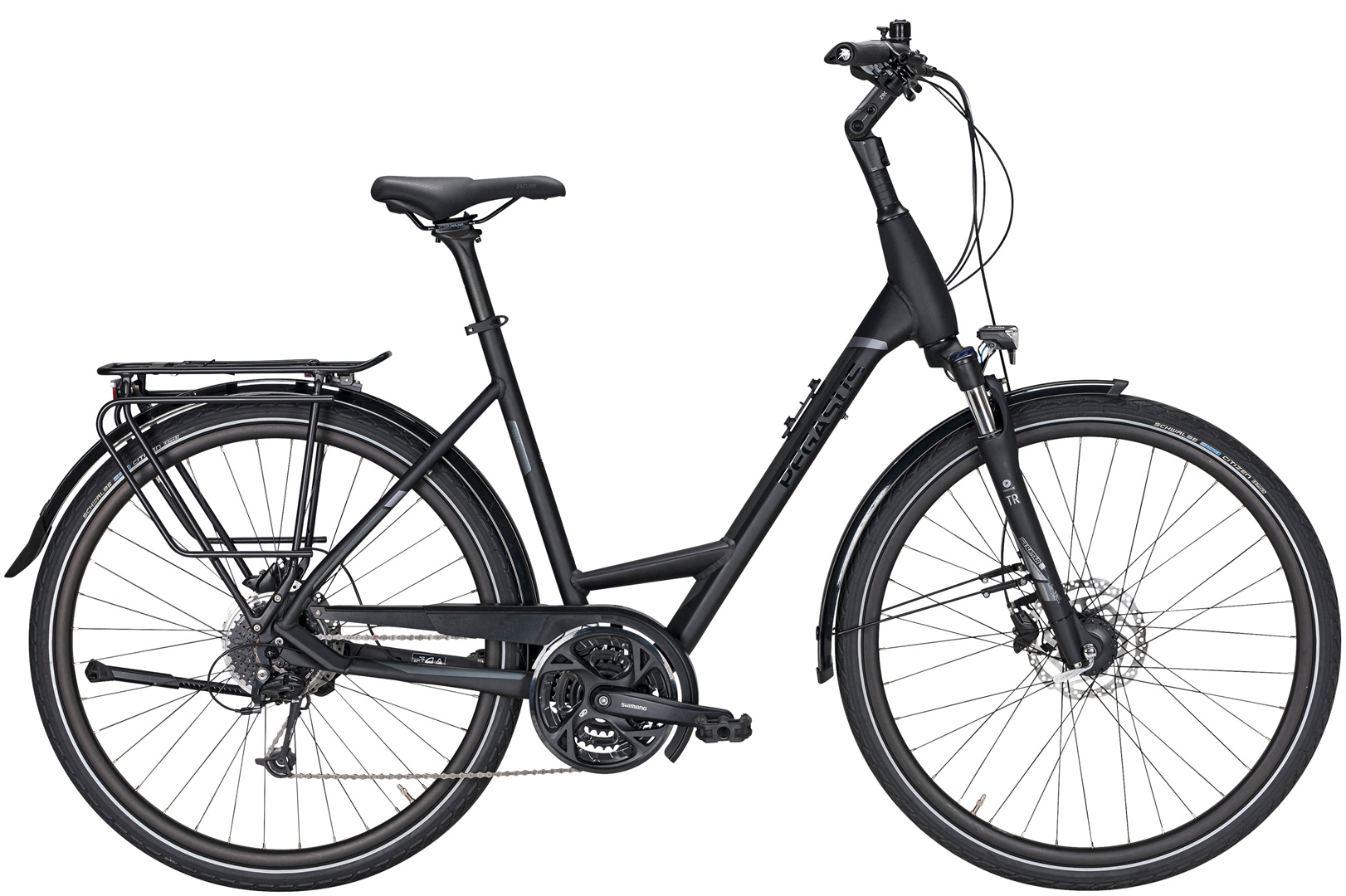 Trekkingrad Pegasus Strong SL 27 Damen schwarz 2024 55 cm