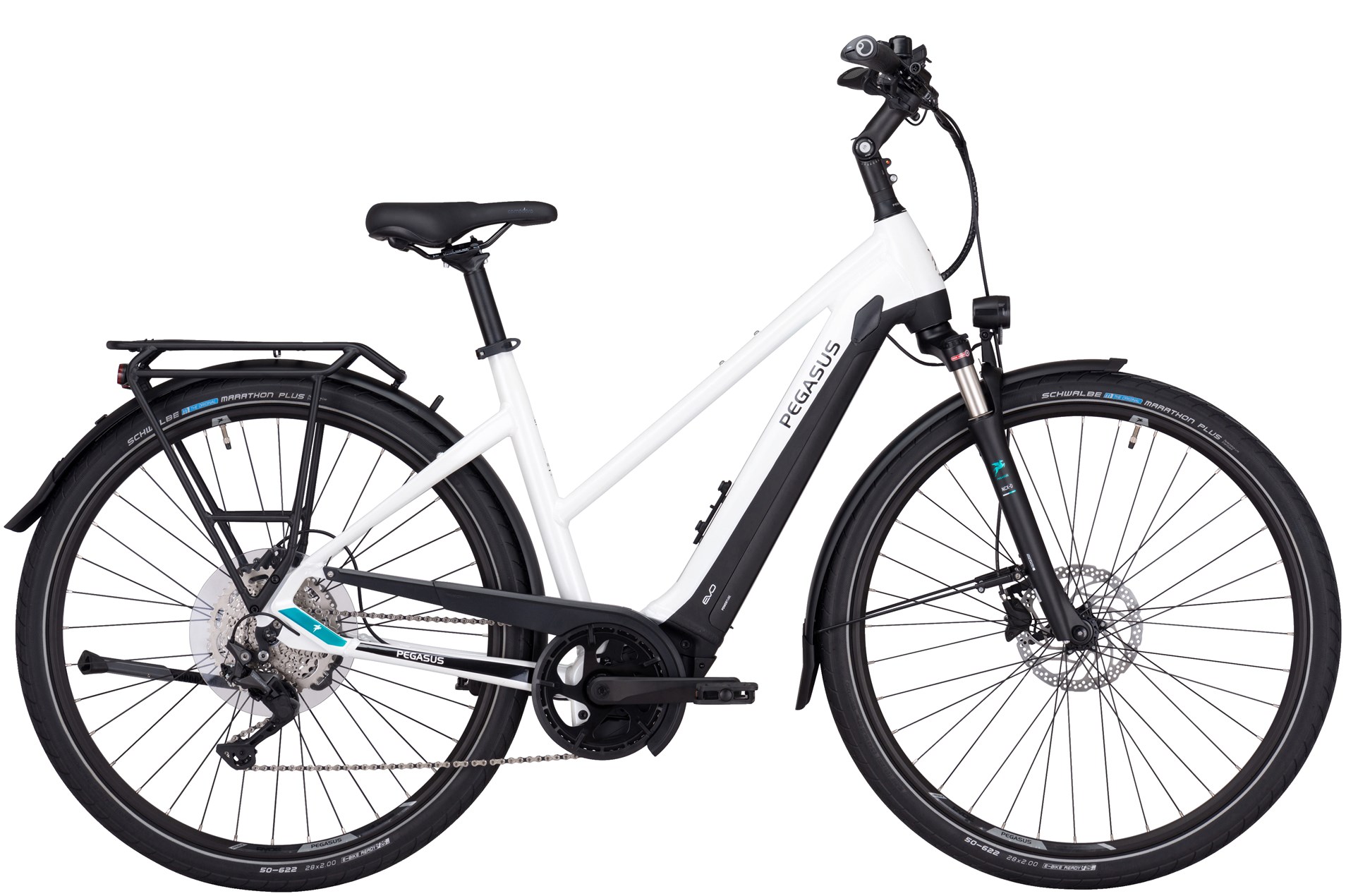 E-Bike Pegasus Premio Evo 10 lite 750 Wh Damen Trapez weiß 2024 55 cm
